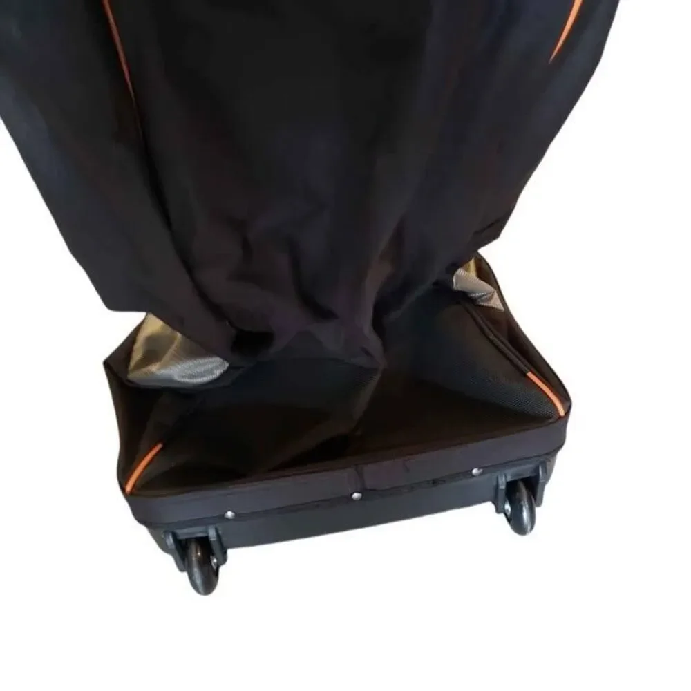 Paragon Golf Travel Roller Bag Wheeled Club Carrier w/ Strap & Pockets